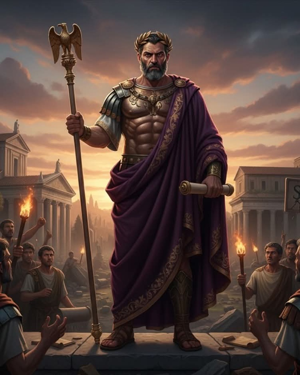 En la foto, Tarquino El Soberbio