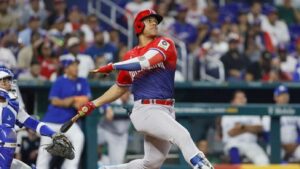 En la foto, Juan Soto con Dominicana en el anterior Clásico