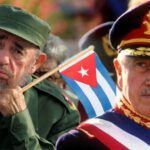 En la foto, Fidel Castro y Augusto Pinochet