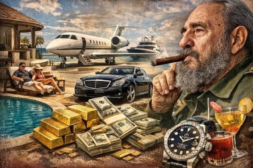 En la foto, una imagen de AI relativa a la fortuna de los Castro