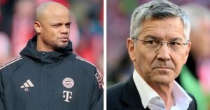 En la foto, Herbert Hainer y Vincent Kompany