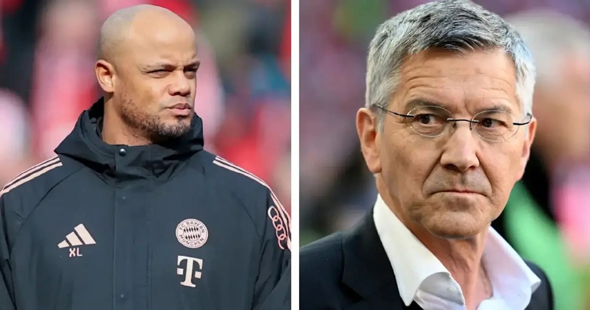 En la foto, Herbert Hainer y Vincent Kompany