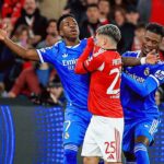 En la foto, Vinicius durante el partido del Real Madrid ante el Benfica