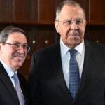 En la foto, Bruno Rodríguez y lavrov