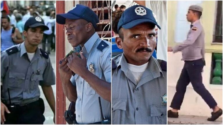 En la foto, policías cubanos