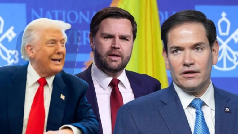En la foto, Trump, Vance y Marco Rubio