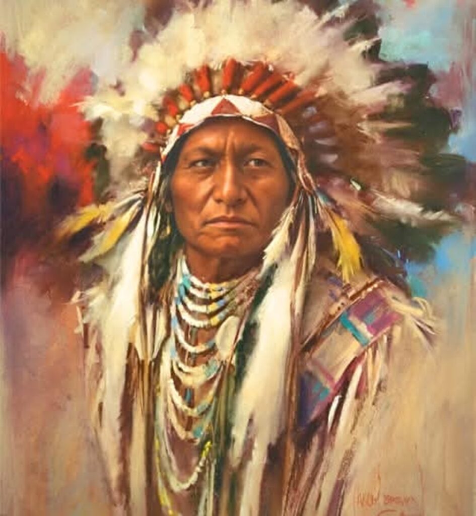 En la foto, el indio Cherokee Sequoyah