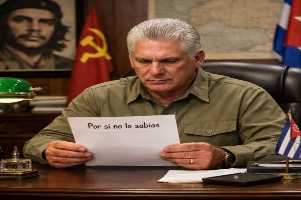 En la foto, una imagen de AI de Díaz-Canel