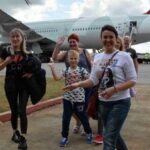 En la foto, turistas rusos en Cuba