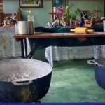 En la foto, la cocina de un comedor comunitario