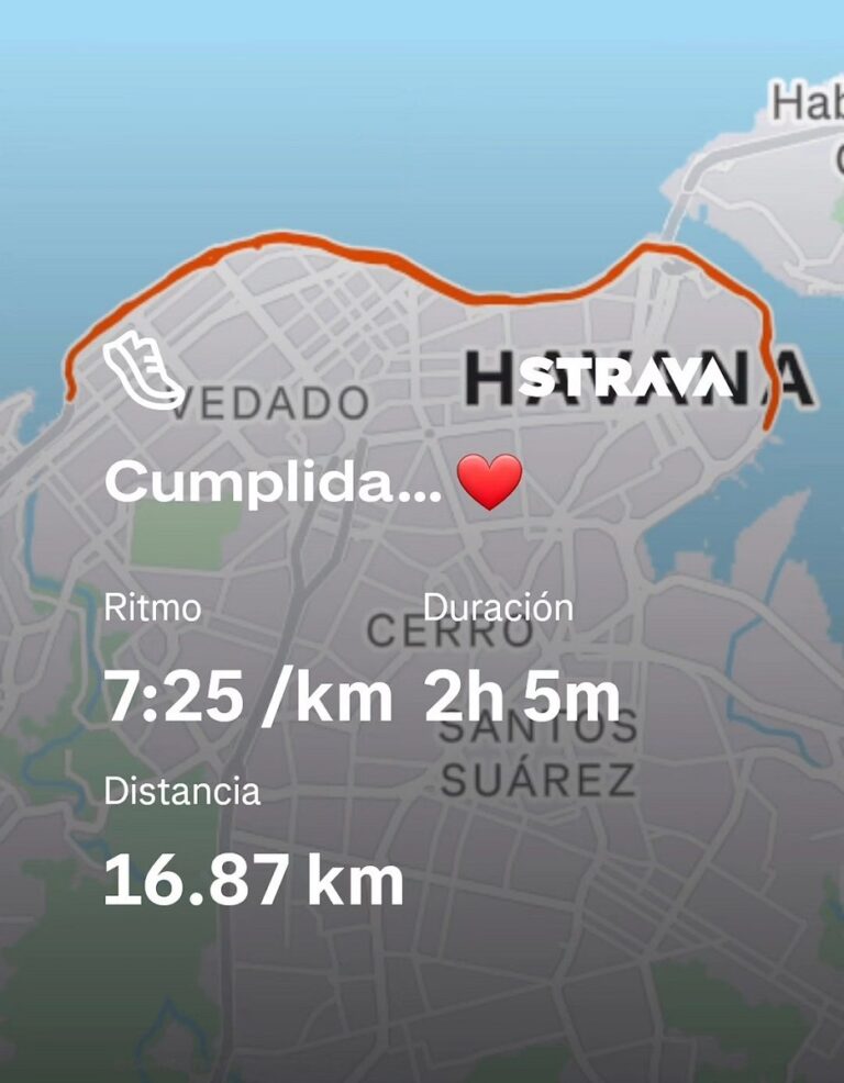 En la foto, mapa del recorrido por el Malecón