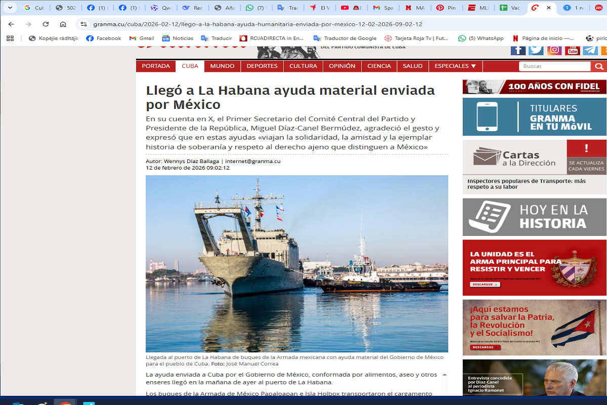 En la foto, una portada del Granma