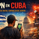 Ilustración sobre el uso de VPN en Cuba para evadir la censura digital de ETECSA y acceder a internet libre.
