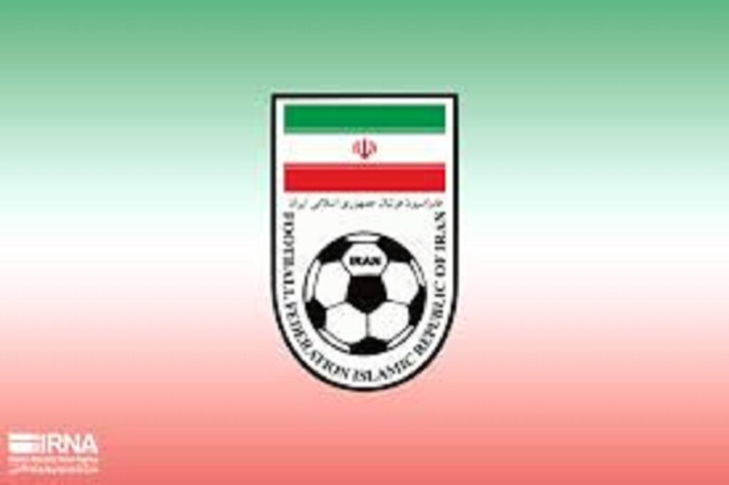En la foto, el escudo de la Federación de Fútbol de irán