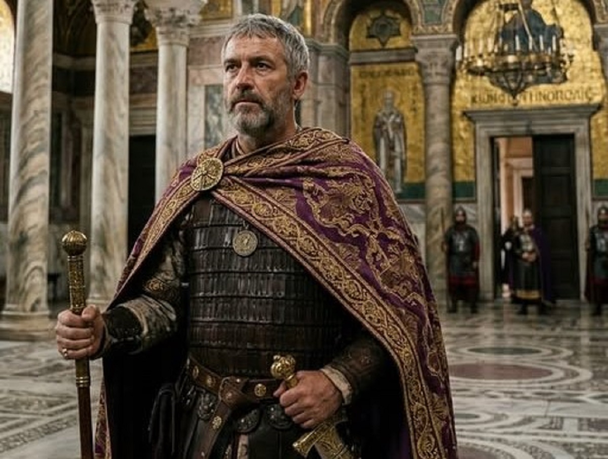 En la foto, una imagen de AI del gneral Belisario