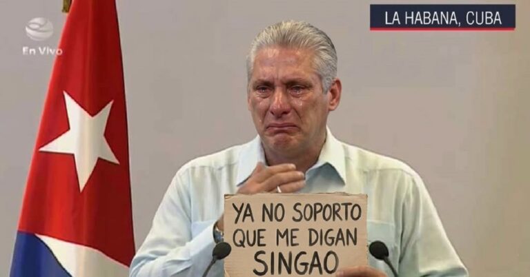 En la foto, Díaz-Canel