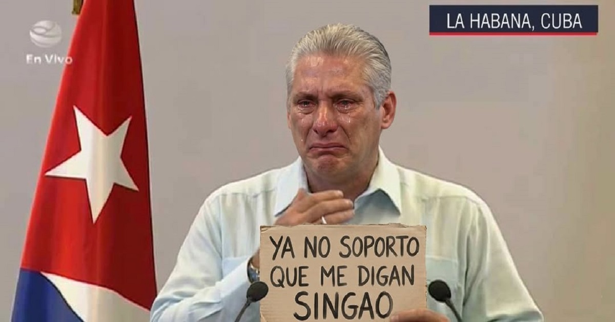 En la foto, Díaz-Canel