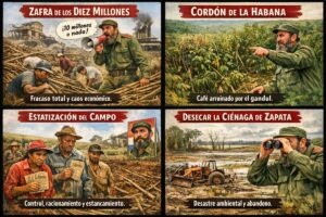 En la foto, imágenes de AI de la improvisación del Castrismo