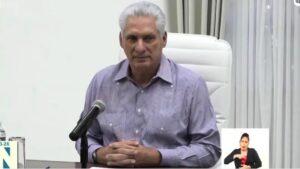 En la foto, el presidente cubano, Miguel Díaz-Canel