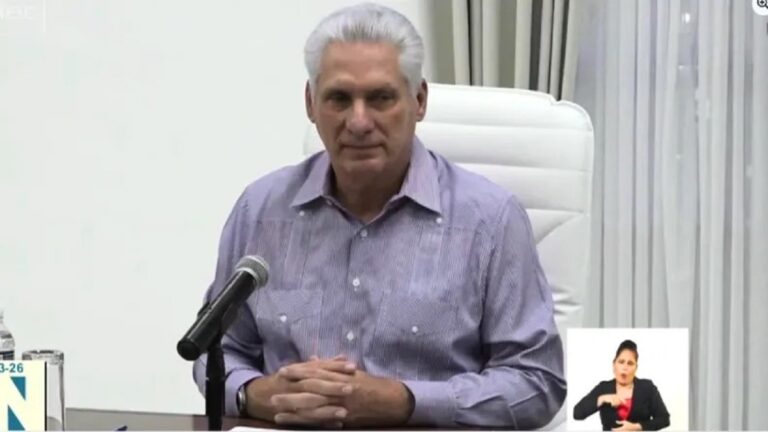 En la foto, el presidente cubano, Miguel Díaz-Canel