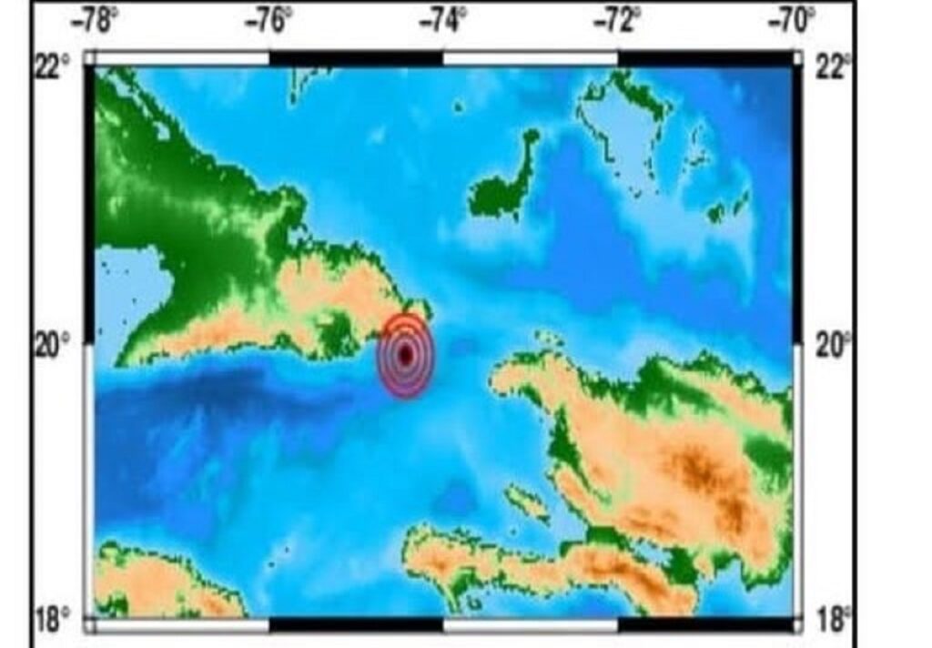 Sismo de magnitud 5.3 sacude el oriente de Cuba con epicentro en Guantánamo 3 En la foto, imagen del sismo