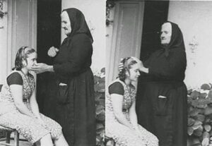 En la foto, ritual para la cura del Mal de Ojos