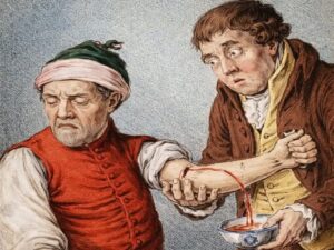 En la foto, un dibujo de una sangría