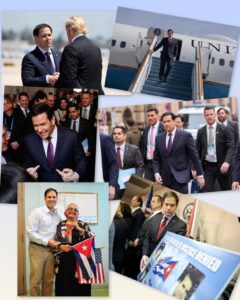 En la foto, un collage de imágenes de Marco Rusio