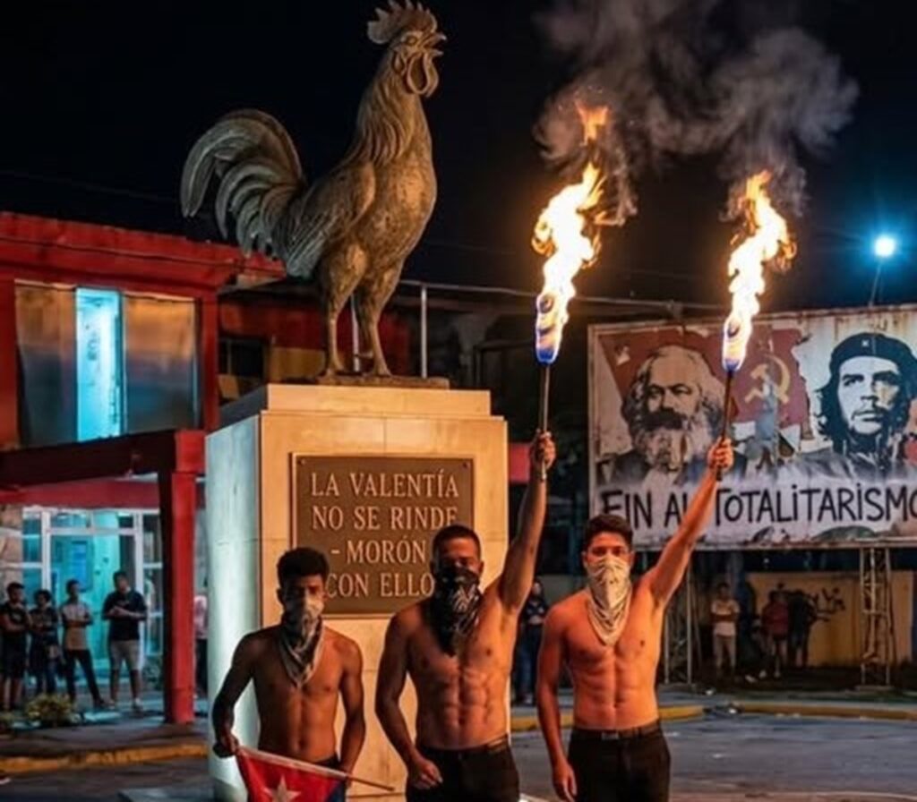 Legítima desobediencia: cuando el pueblo no tiene otra voz 2 Una imagen de AI sobre la desobediencia civil en Cuba