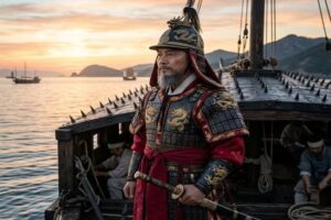 En la foto, el almirante Yi Sun-sin