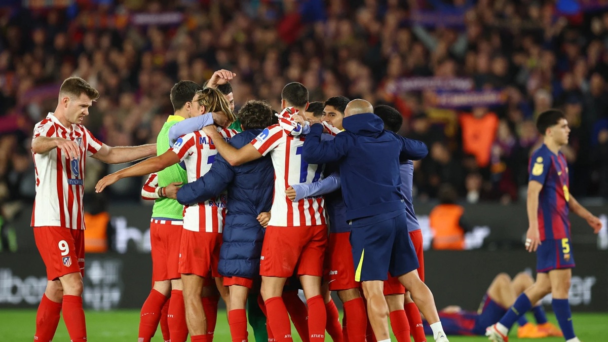 El Atlético celebra el pase a la final de la Copa del Rey