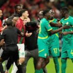 En la foto, momento del partido entre Senegal y Marruecos