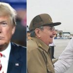 En la foto, Trump, Raúl Castro y Díaz-Canel