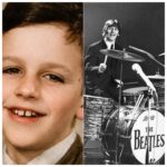 En la foto, dos momentos en la vida de Ringo Star