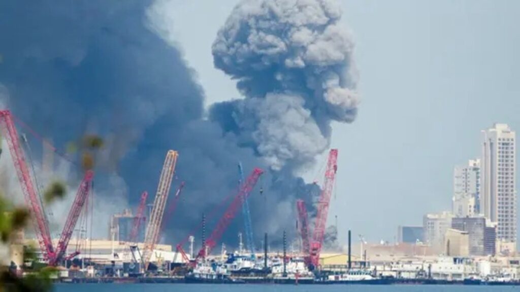 En la foto, Irán ataca bases de EEUU en Oriente medio