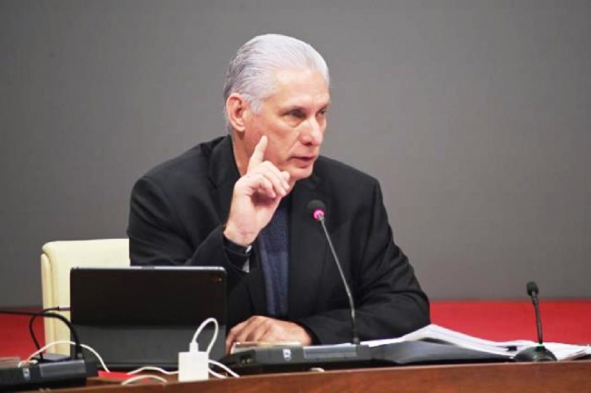 En la foto, Miguel Díaz-Canel