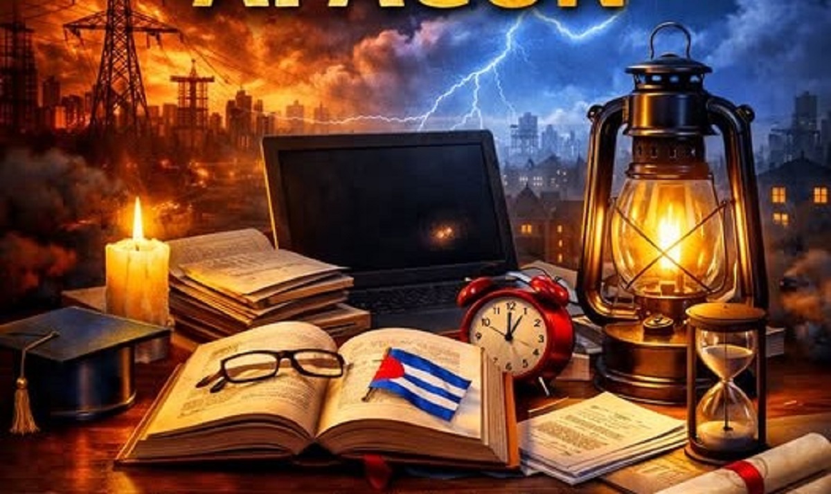 En la foto, una imagen de IA sobre el duro trabajo de los académicos en Cuba