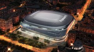 En la foto, el estadio Santiago Bernabéu