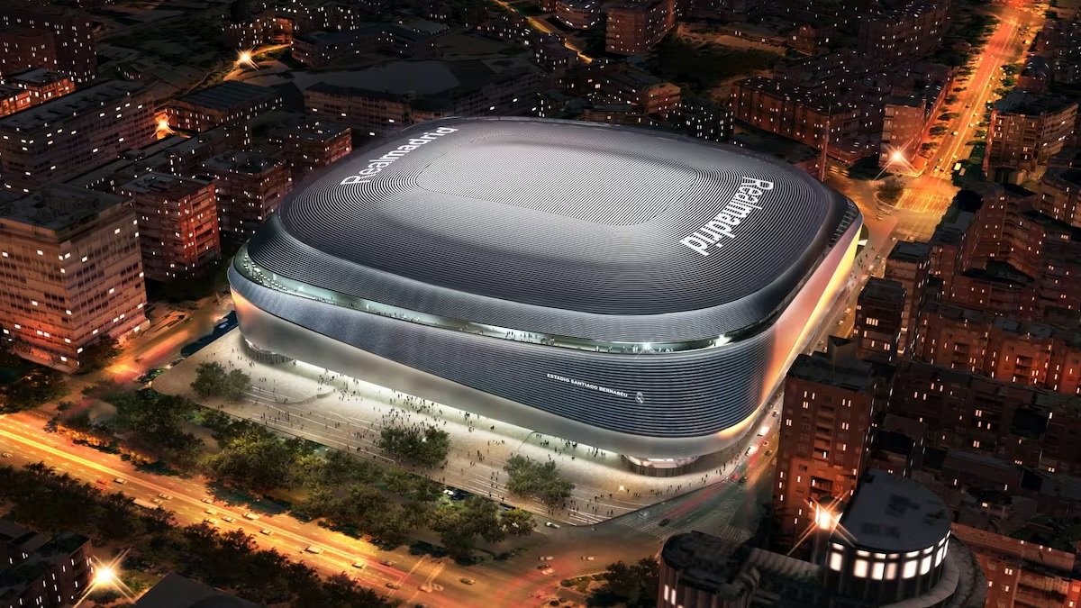 En la foto, el estadio Santiago Bernabéu
