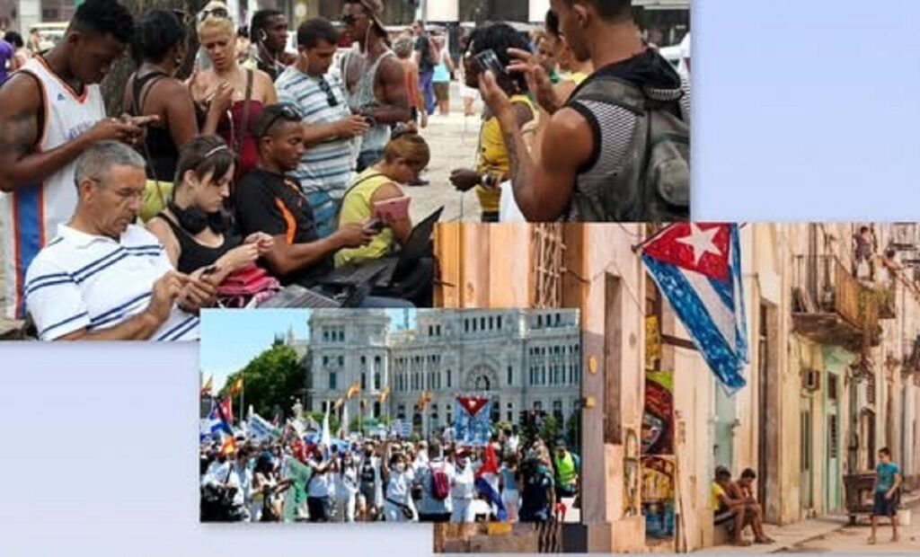 En la foto, imágenes de cubanos