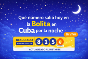 Resultado de la bolita en Cuba por la noche actualizado en vivo con número ganador y fondo de estrellas y luna