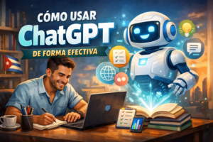 cómo usar ChatGPT de forma efectiva trabajando con inteligencia artificial en una computadora