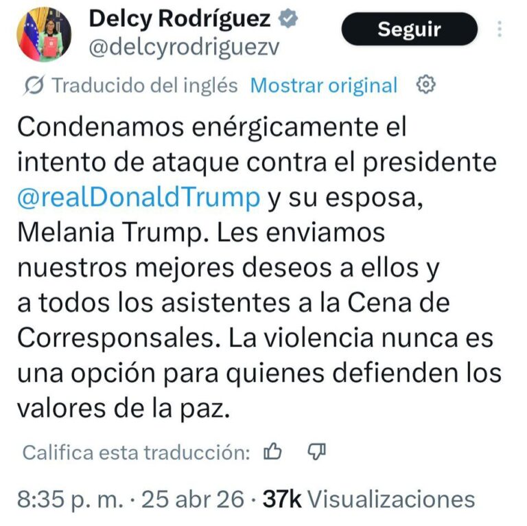 Delcy Rodríguez también se pone en modo "enérgicamente"