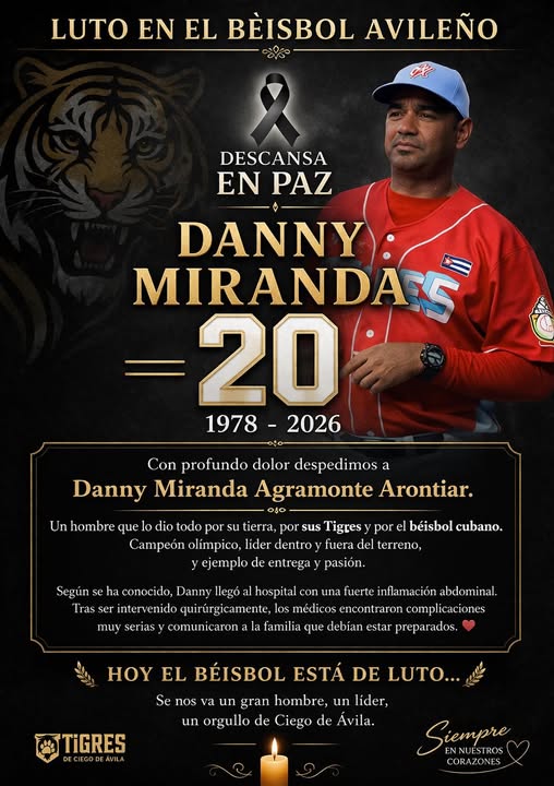 Fallece Danny Miranda, campeón olímpico y director de los Tigres avileños