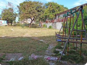 Un parque infantil convertido en ruina y abandono en Guantánamo