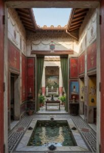 En la foto, una lujosa casa romana