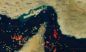 En la foto, el estrecho de Ormuz