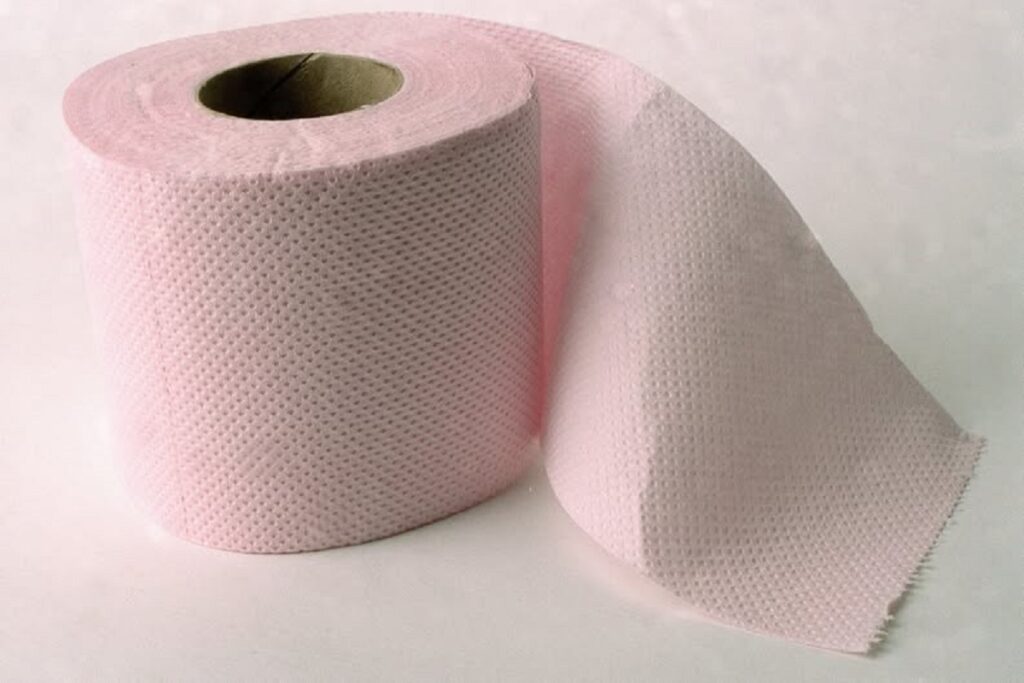 En la foto, un rollo de papel higiénico
