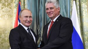 En la foto, Putin y Díaz-Canel