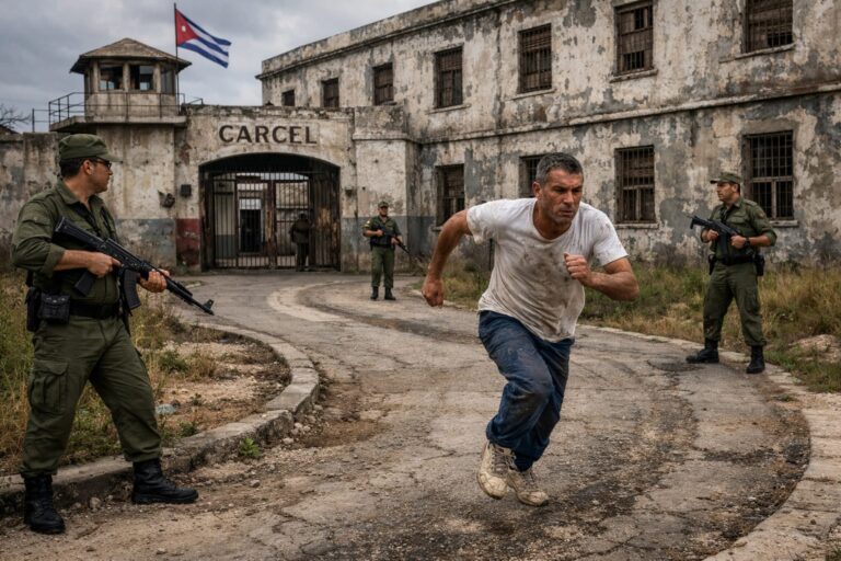 En la foto, una imagen de Ai de un preso saliendo de una cárcel de Cuba